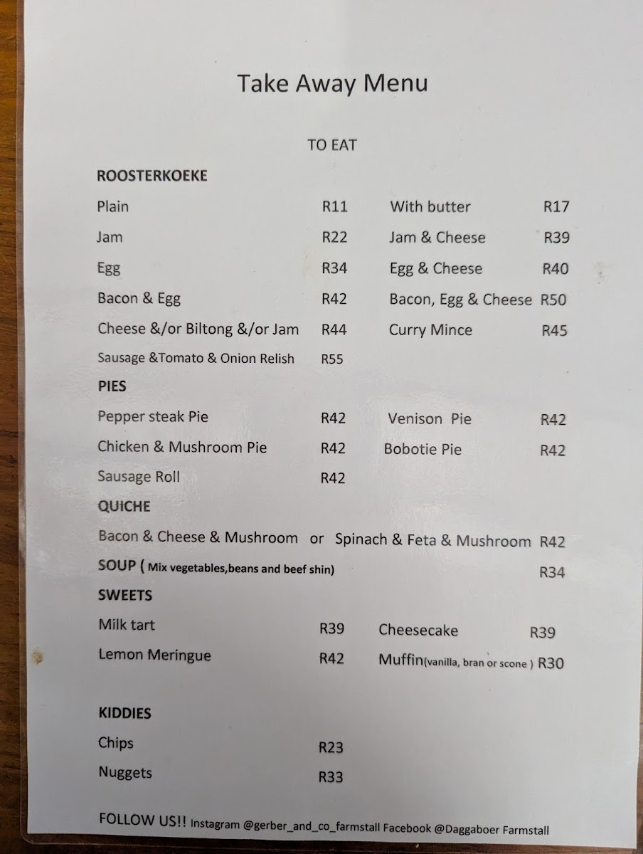 Menu Daggaboer Farm Stall Cradock-9